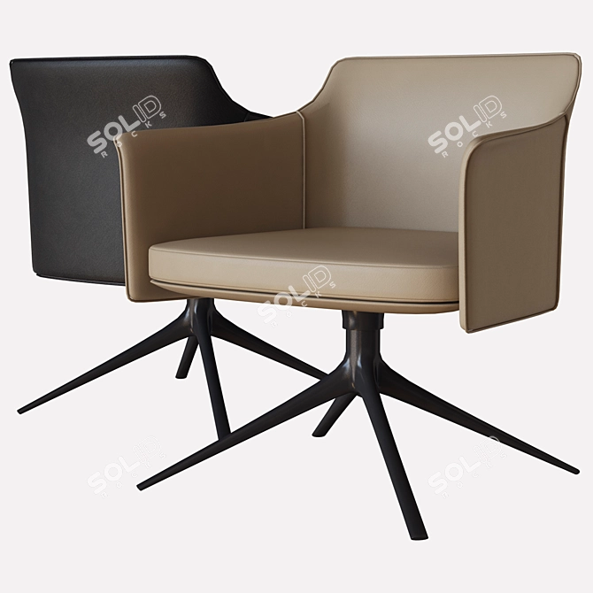 Luxury Stanford Lounge Armchair 3D model image 2