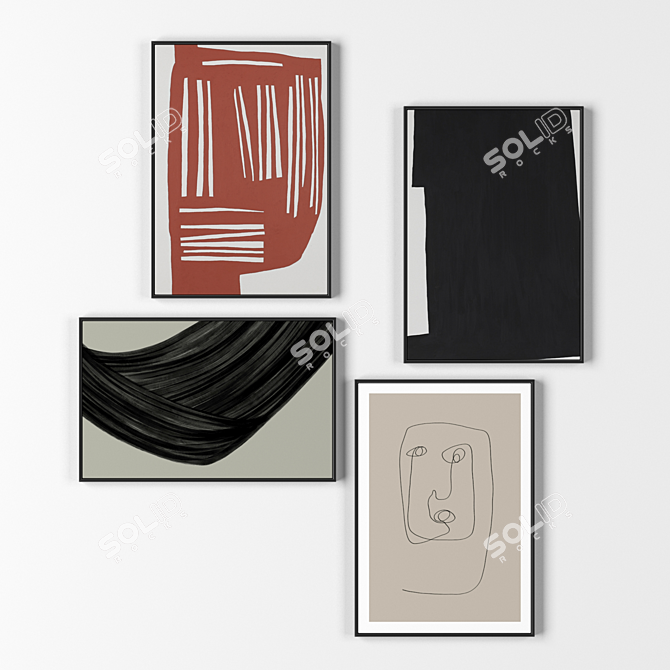 Modern Frame Collection - Set of 4 3D model image 1