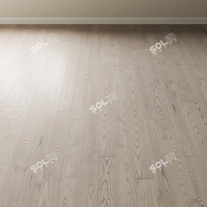 Bleached Ash Parquet: Atlantic Collection 3D model image 2