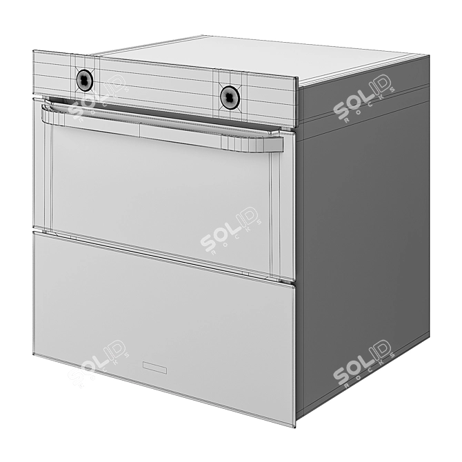 Samsung NV7000N: Stylish Built-in Oven 3D model image 4