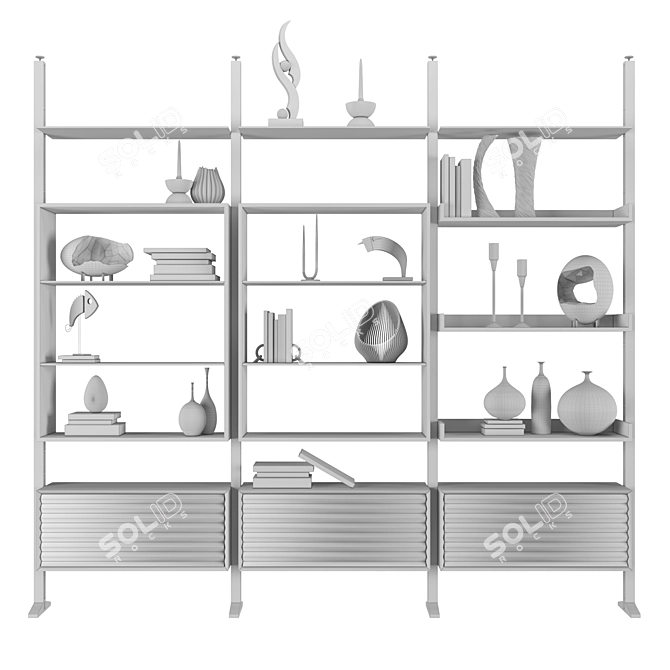 Versatile Archival Rack Bundle 3D model image 4