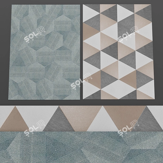 Title: Contemporary Stylish Carpets 3D model image 2