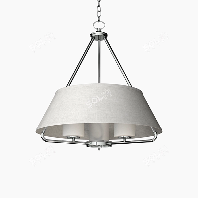 Hinkley Cole Brushed Nickel Pendant 3D model image 1