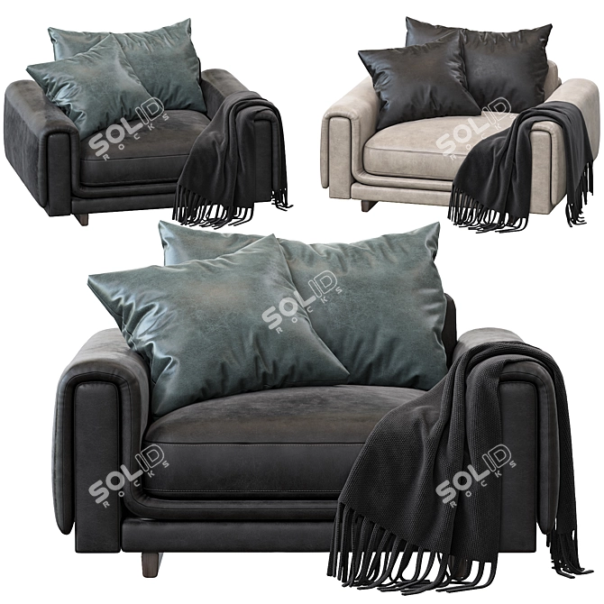 NATIV Armchair: Modern Elegance by Roche Bobois 3D model image 2