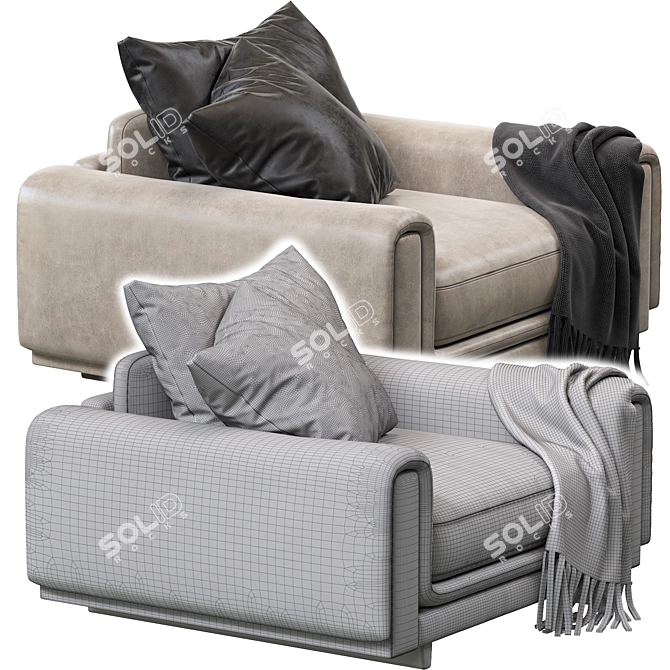 NATIV Armchair: Modern Elegance by Roche Bobois 3D model image 4