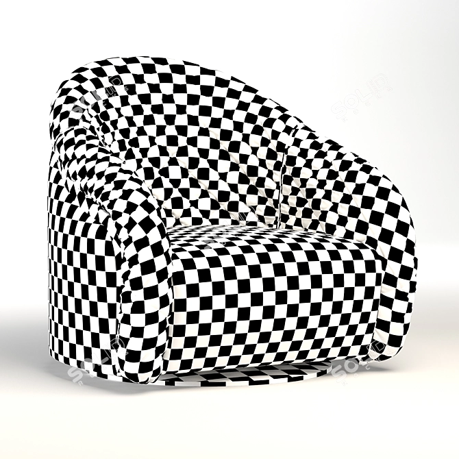 Luxury Portofino Armchair: Elegant, Stylish, and Comfortable 3D model image 4