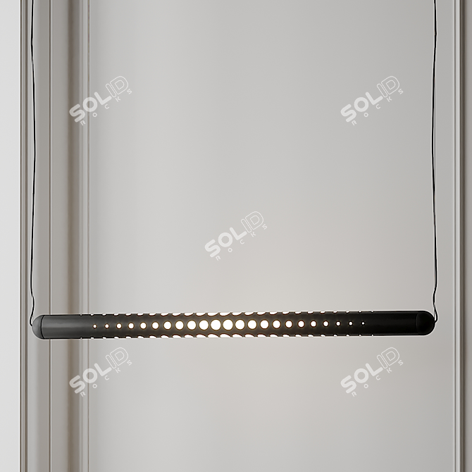 Tom Dixon Tube: Modern Black Ceiling Light 3D model image 2