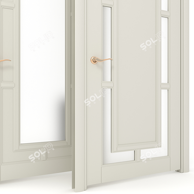 Elegant Pharaoh Interior Door 3D model image 2