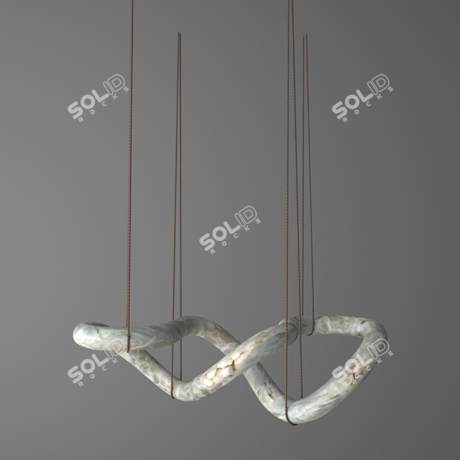 Lustrous Infinity Chandelier 3D model image 1