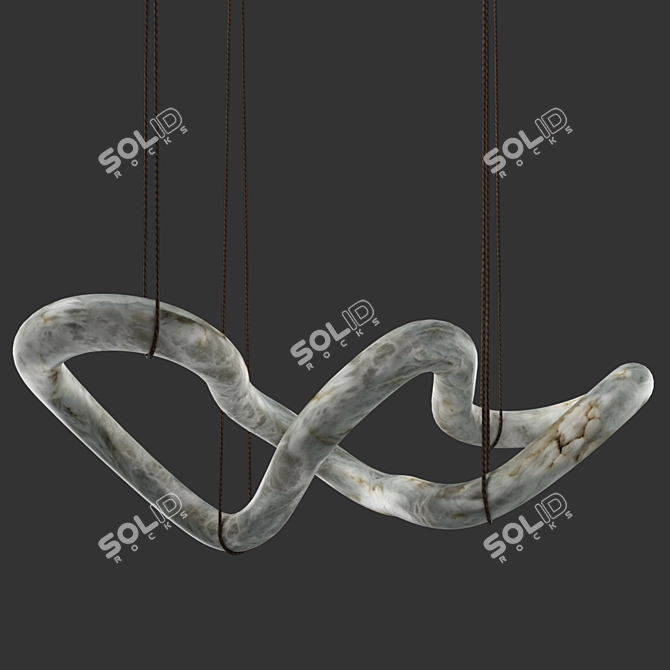 Lustrous Infinity Chandelier 3D model image 4