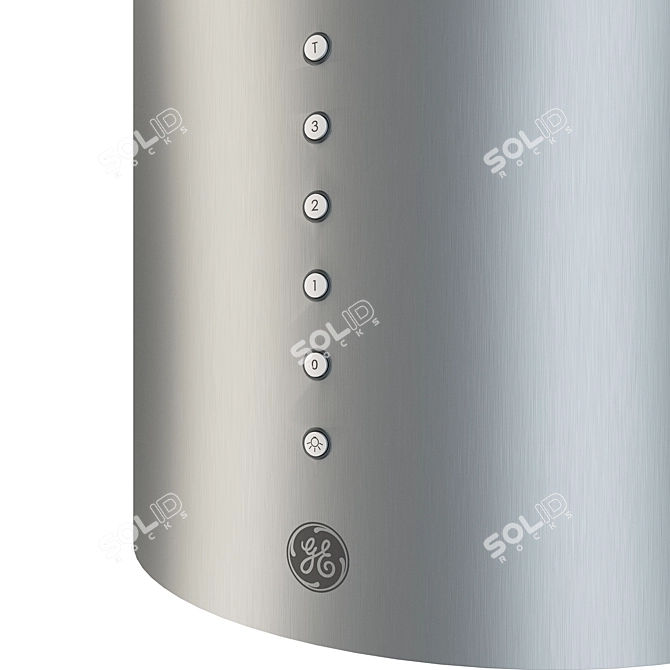 GE Stainless Steel Round Hood 3D model image 2