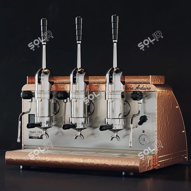 Vintage Italian Espresso Machine 3D model image 1