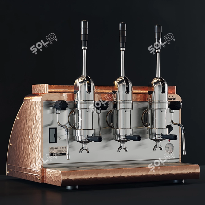 Vintage Italian Espresso Machine 3D model image 2