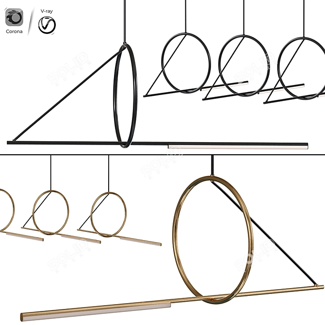 Circle ET Linear Suspension 3D model image 1