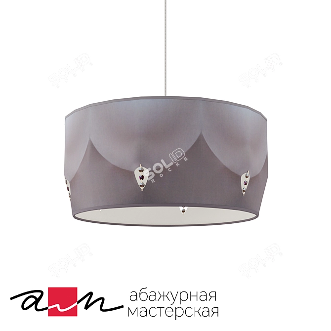  Havana Pendant Lamp: Purple Elegance 3D model image 1