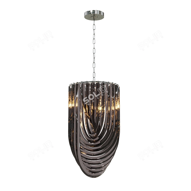 Elegant Murano Pendant Lamp 3D model image 3