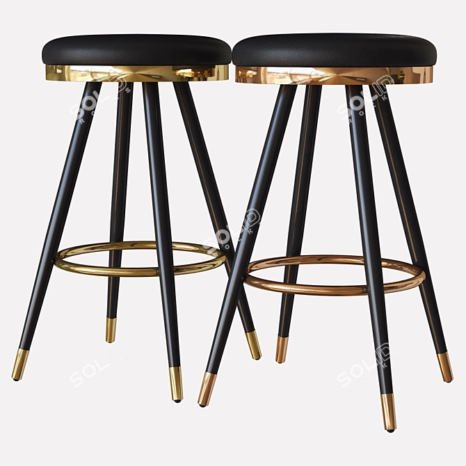 Modern Hera Bar Stool 3D model image 1