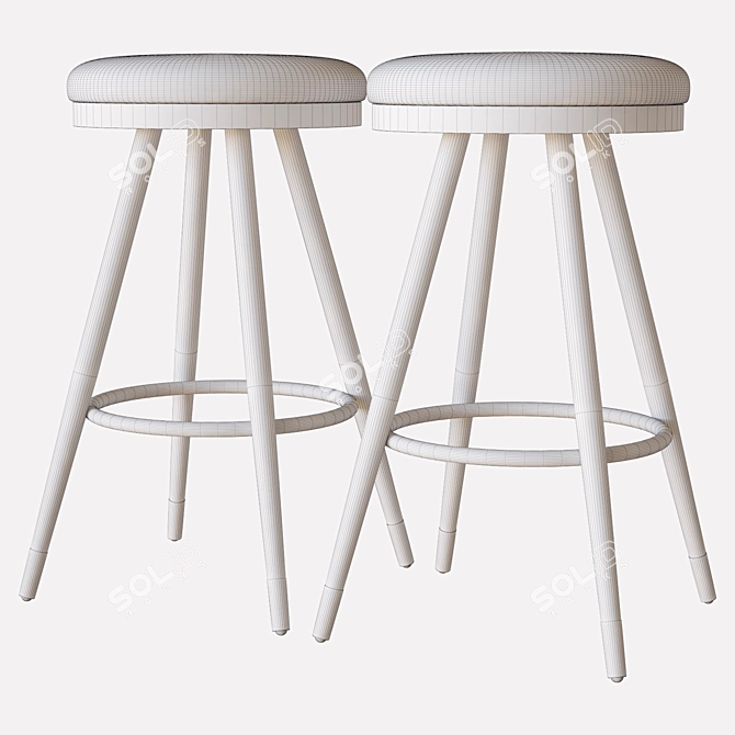 Modern Hera Bar Stool 3D model image 2