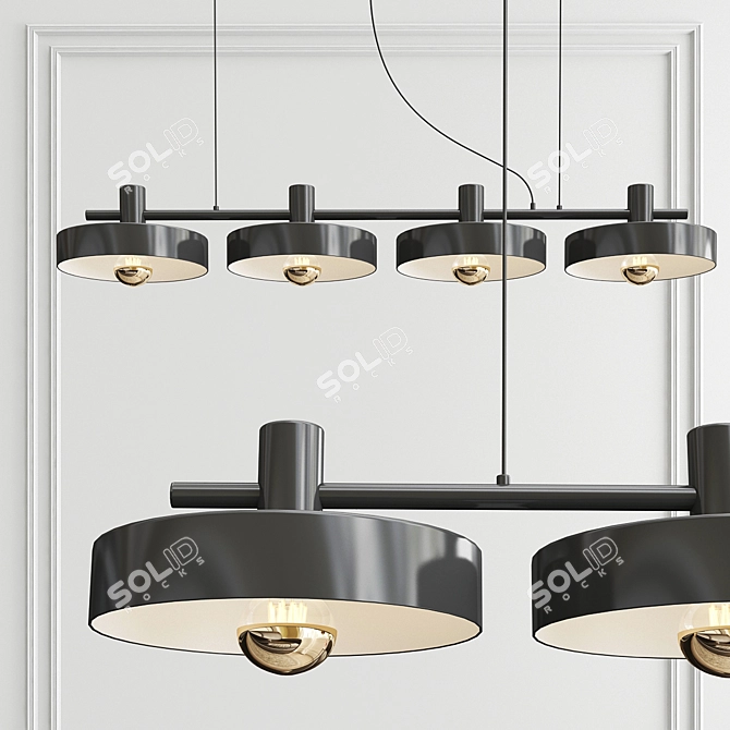 Stylish Diner Pendant Lights – 3 Elegant Designs! 3D model image 2