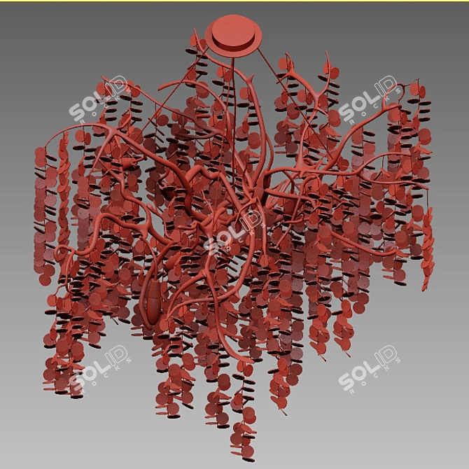 Enchanting Branching Chandelier 3D model image 5