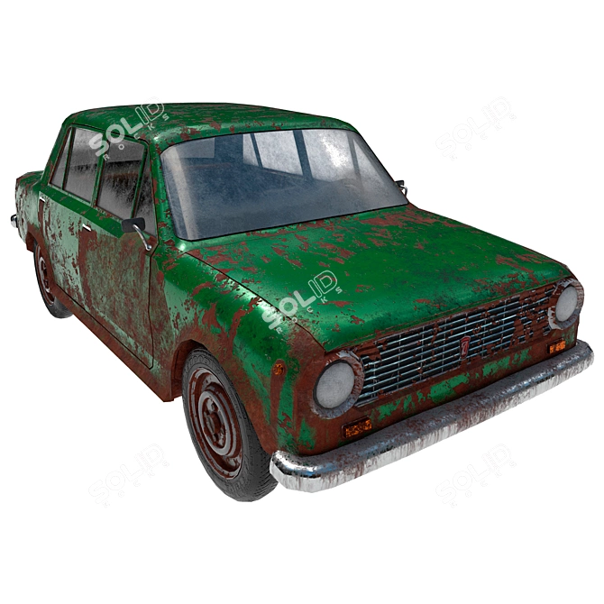 Vintage VAZ 2101: Classic Russian Car 3D model image 1