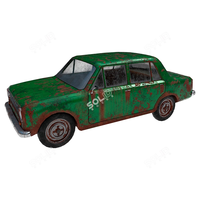 Vintage VAZ 2101: Classic Russian Car 3D model image 2