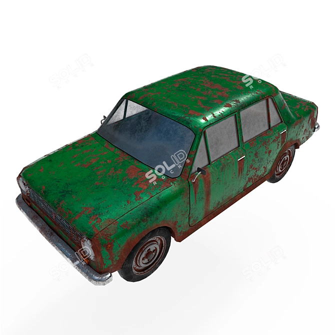 Vintage VAZ 2101: Classic Russian Car 3D model image 3