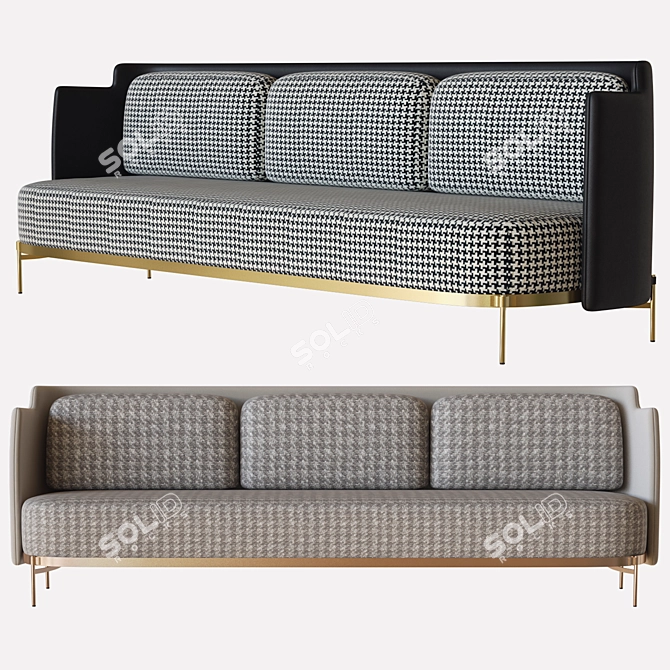 Trendy Minotti Sofa Tape 3D model image 2