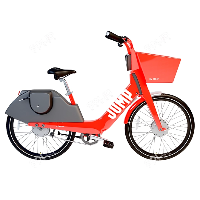 Uber's Electric Jump Bike: The Ultimate Ride! 3D model image 1