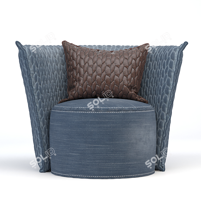 Kikko Jean: Stylish and Comfortable Armchair 3D model image 1