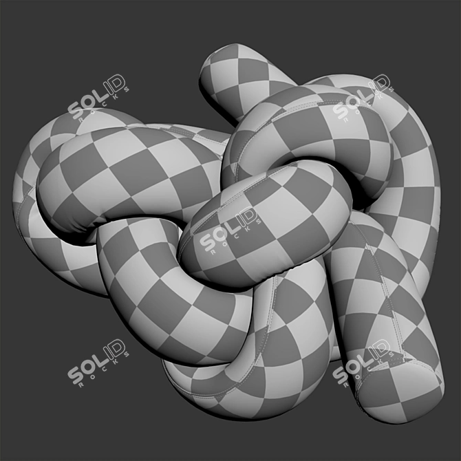 Brazilian Knot Foam Sofa: Versatile and Stylish 3D model image 2