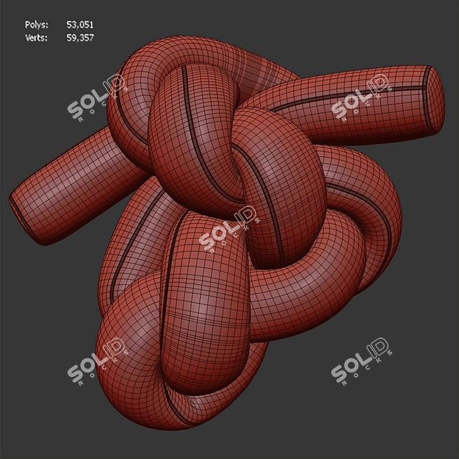 Brazilian Knot Foam Sofa: Versatile and Stylish 3D model image 4