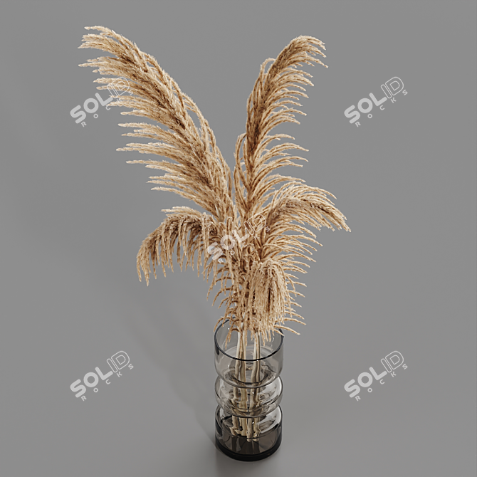 Geometric Glass Vase - H25 3D model image 2