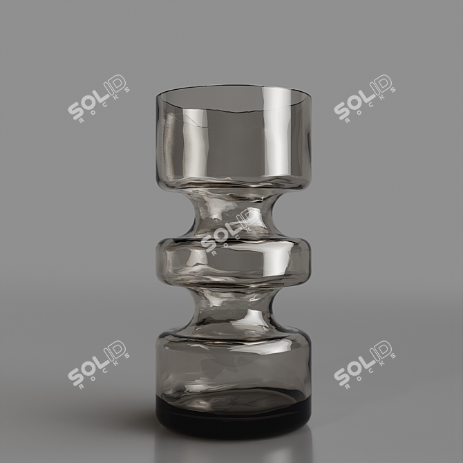 Geometric Glass Vase - H25 3D model image 3
