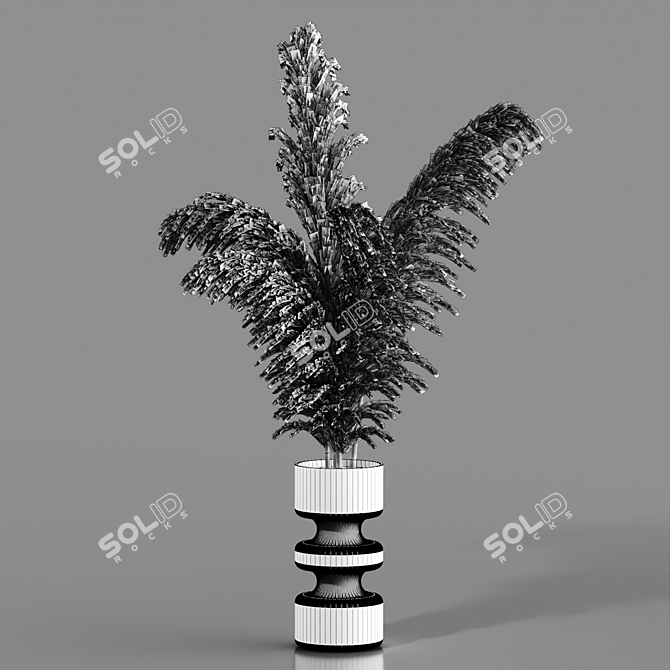 Geometric Glass Vase - H25 3D model image 5
