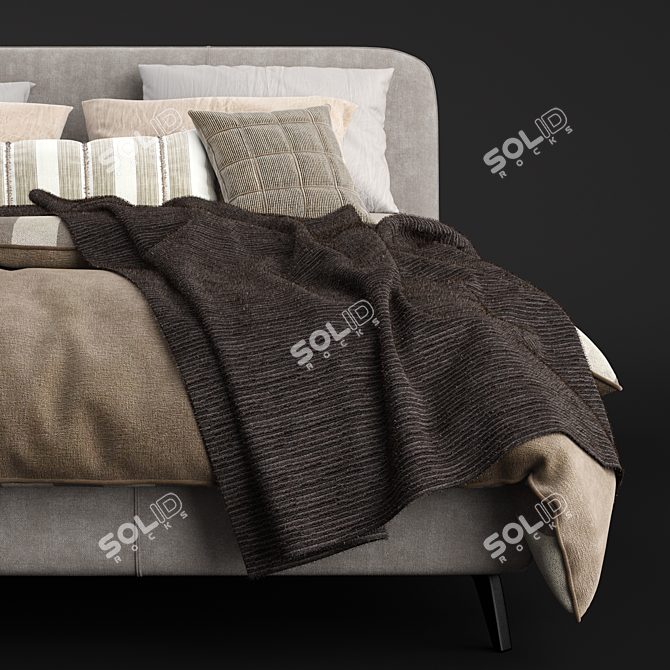 Elevate Your Sleep: Aris Bed 3D model image 2