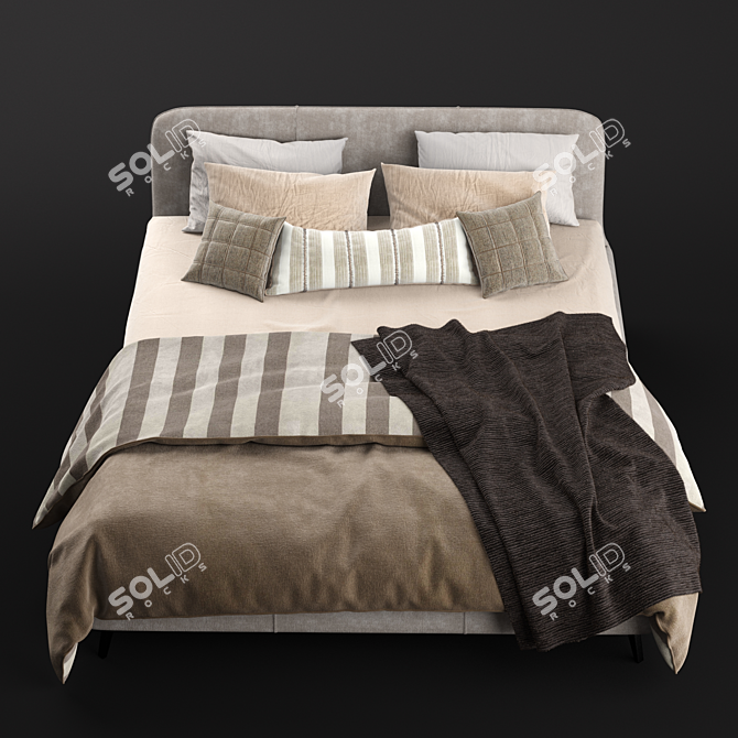 Elevate Your Sleep: Aris Bed 3D model image 3