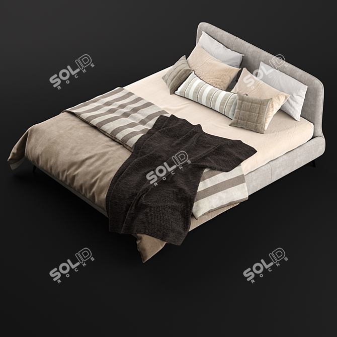 Elevate Your Sleep: Aris Bed 3D model image 5