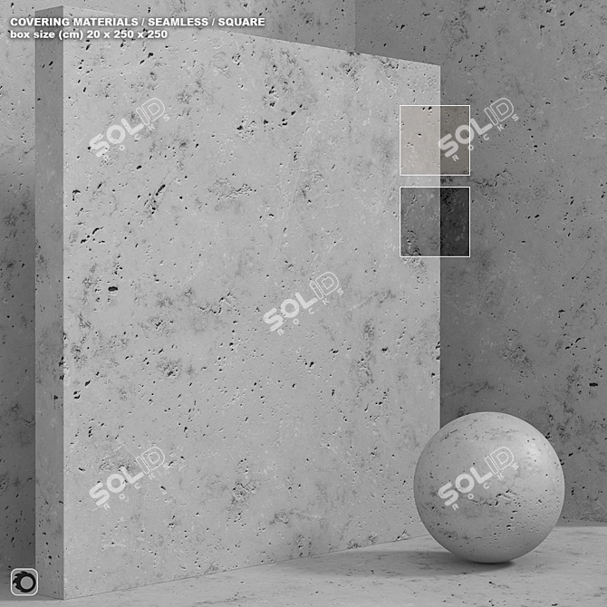 Seamless Concrete Plaster Set 3D model image 1