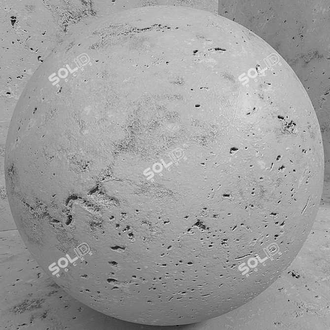 Seamless Concrete Plaster Set 3D model image 3