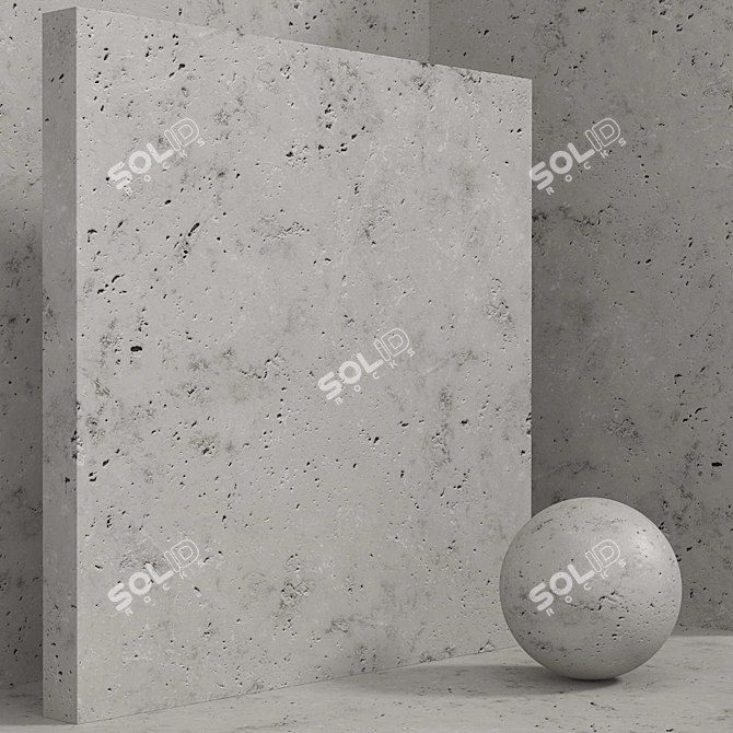 Seamless Concrete Plaster Set 3D model image 4