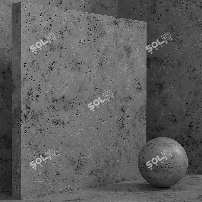 Seamless Concrete Plaster Set 3D model image 5