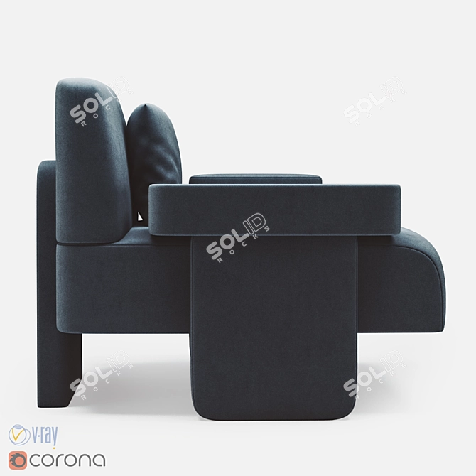 Modern Elegance: Studio Twentyseven Max Armchair 3D model image 3