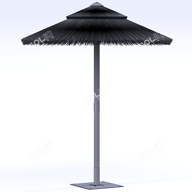 Sambesi Straw Umbrella: Stylish Shade on Sunny Days 3D model image 5