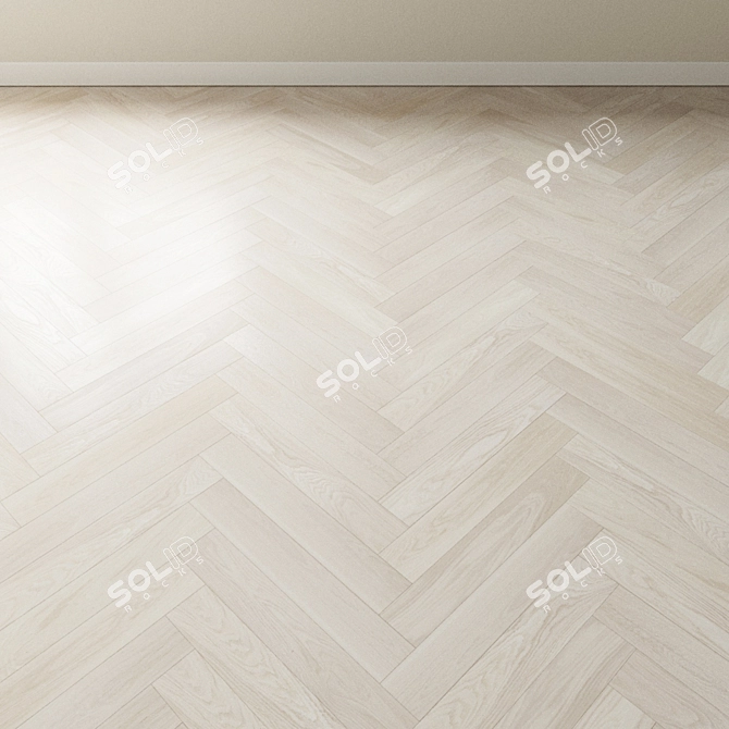 Bleached Oak Parquet Flooring 3D model image 4