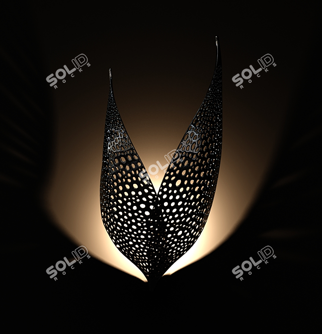 Metal Perforated Sconce: Novosvet WINGS 3D model image 1