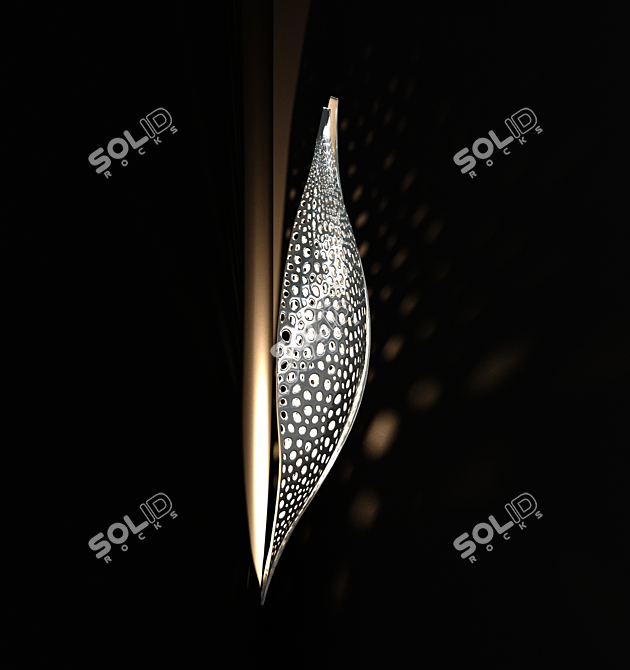 Metal Perforated Sconce: Novosvet WINGS 3D model image 3