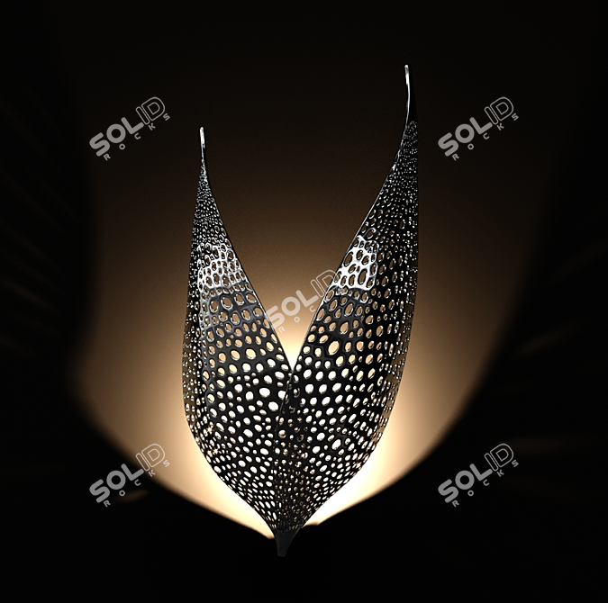 Metal Perforated Sconce: Novosvet WINGS 3D model image 4