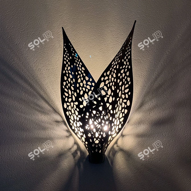 Metal Perforated Sconce: Novosvet WINGS 3D model image 7