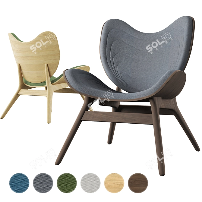 Scandi Shell Chair: Timeless Elegance 3D model image 1